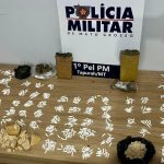 PM prende dois faccionados com mais de 1,1 mil porções de cocaína e tabletes de maconha
