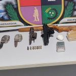 Homem é preso em flagrante pela PM com armas, munições e drogas em Nova Mutum