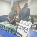 Polícia Militar intercepta comboio e apreende 35 tabletes de pasta base