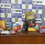 Suspeito é preso após furtar comércio e tentar sair com whisky, cervejas, carvão e carnes em Rondonópolis