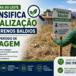 Fiscalização de terrenos baldios resulta em mais de 1,5 mil notificações em Primavera do Leste