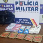 Homem é preso com meio tablete de maconha e mais de R$ 1,2 mil durante abordagem em bar de Rondonópolis