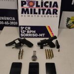 PM reage a roubo em distribuidora, troca tiros com criminoso e suspeito acaba baleado em Cuiabá