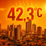 Rondonópolis registra 42,3°C e atinge maior temperatura do Brasil em 2026