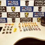 Casal é preso com cocaína, pasta base e maconha durante ação da Força Tática em Rondonópolis